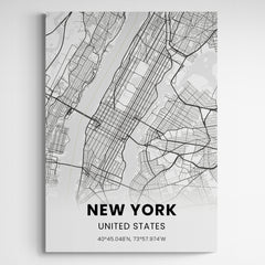Affiche carte de New York