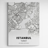 Affiche carte d'Istanbul