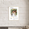 Affiche couple personnalisée calendrier date de rencontre avec photo