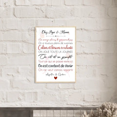 Affiche personnalisée pour Papi et Mamie - Créations d'Agathe