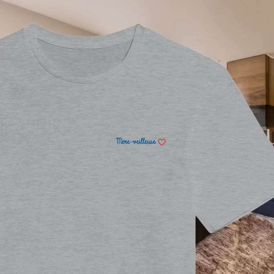 T-shirt femme personnalisé brodé "Mère-veilleuse" - Créations d'Agathe