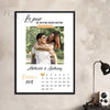 Affiche couple personnalisée calendrier date de rencontre avec photo - Créations d'Agathe