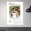 Affiche couple personnalisée calendrier date de rencontre avec photo - Créations d'Agathe