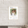 Affiche couple personnalisée calendrier date de rencontre avec photo - Créations d'Agathe