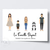 Affiche portrait de famille personnalisée | Cadeau personnalisé - Créations d'Agathe