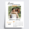 Affiche couple personnalisée calendrier date de rencontre avec photo - Créations d'Agathe