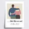 Affiche couple illustration avec portrait sans visage - Créations d'Agathe