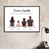 Affiche portrait de famille personnalisable avec personnages - Créations d'Agathe