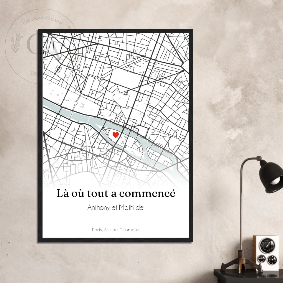 Là où tout a commencé - Carte de ville personnalisée