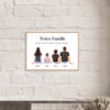 Affiche portrait de famille personnalisable avec personnages