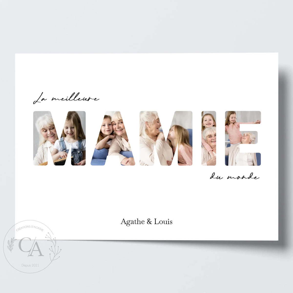 Affiche personnalisée "La meilleure Mamie du monde"
