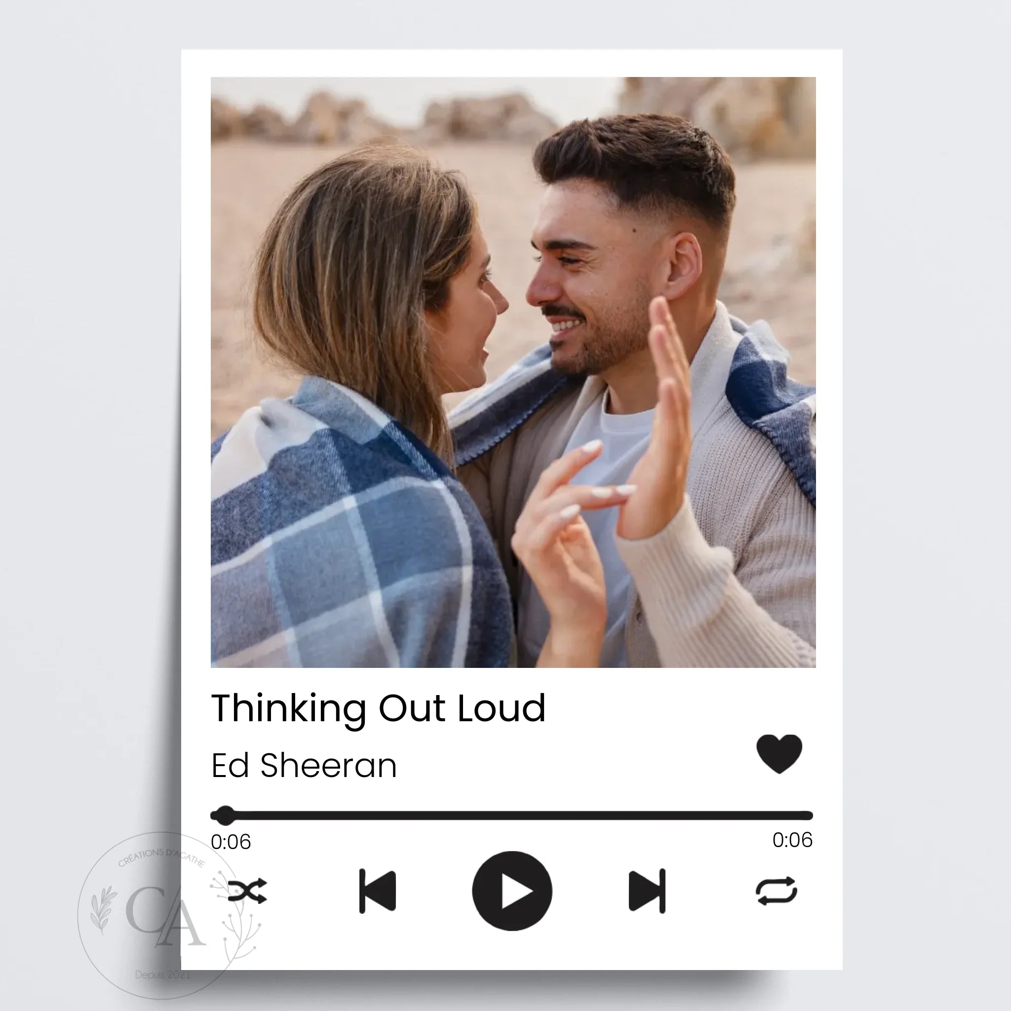 Affiche personnalisée Spotify - Lecteur de musique - Créations d'Agathe