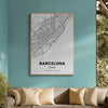 Affiche carte de Barcelone