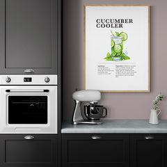 Affiche décorative cocktail Cucumber Cooler