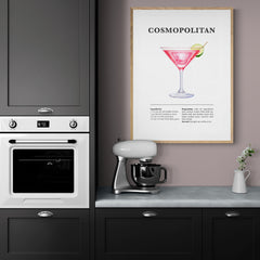 Affiche décorative cocktail Cosmopolitan