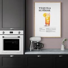 Affiche décorative cocktail Tequila Sunrise