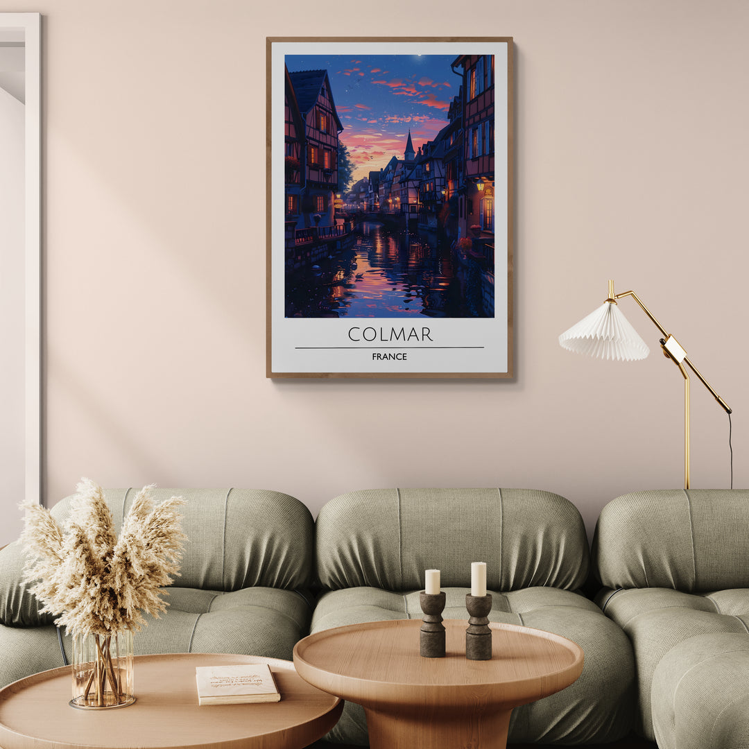 Affiche décorative Colmar la nuit