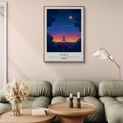 Affiche décorative Paris - Tour Eiffel la nuit