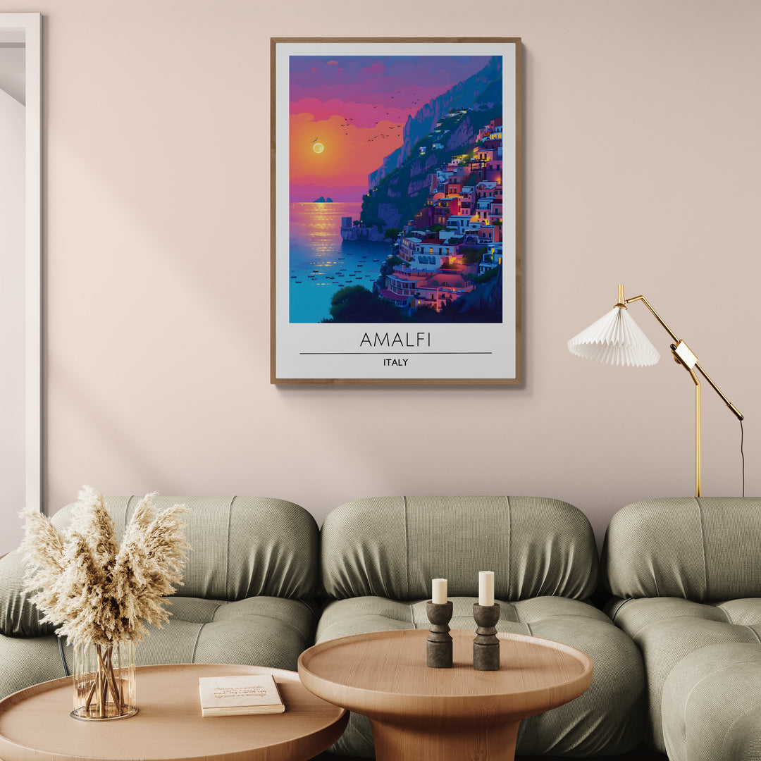 Affiche décorative Almafi la nuit