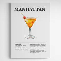 Affiche décorative cocktail Manhattan