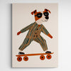 Affiche pour enfants - Chien mignon sur skateboard - Créations d'Agathe