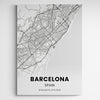 Affiche carte de Barcelone