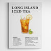 Affiche décorative cocktail Long island iced tea