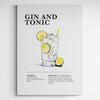 Affiche décorative cocktail Gin Tonic