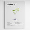 Affiche décorative cocktail Gimlet