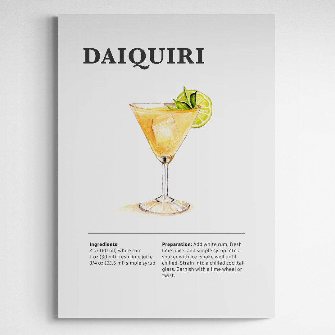 Affiche décorative cocktail Daiquiri