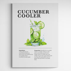 Affiche décorative cocktail Cucumber Cooler
