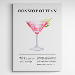 Affiche décorative cocktail Cosmopolitan