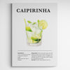 Affiche décorative cocktail Caipirinha