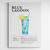 Affiche décorative cocktail Blue Lagoon