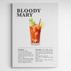 Affiche décorative cocktail Bloody Mary