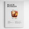 Affiche décorative cocktail Black Russian