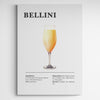 Affiche décorative cocktail Bellini