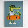 Affiche pour enfants - Crocodile avec skateboard - Créations d'Agathe