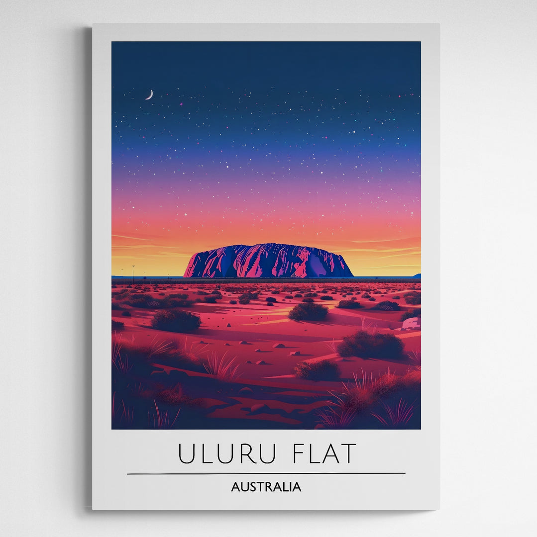 Affiche décorative Uluru Flat la nuit