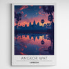 Affiche décorative Angkor Wat la nuit