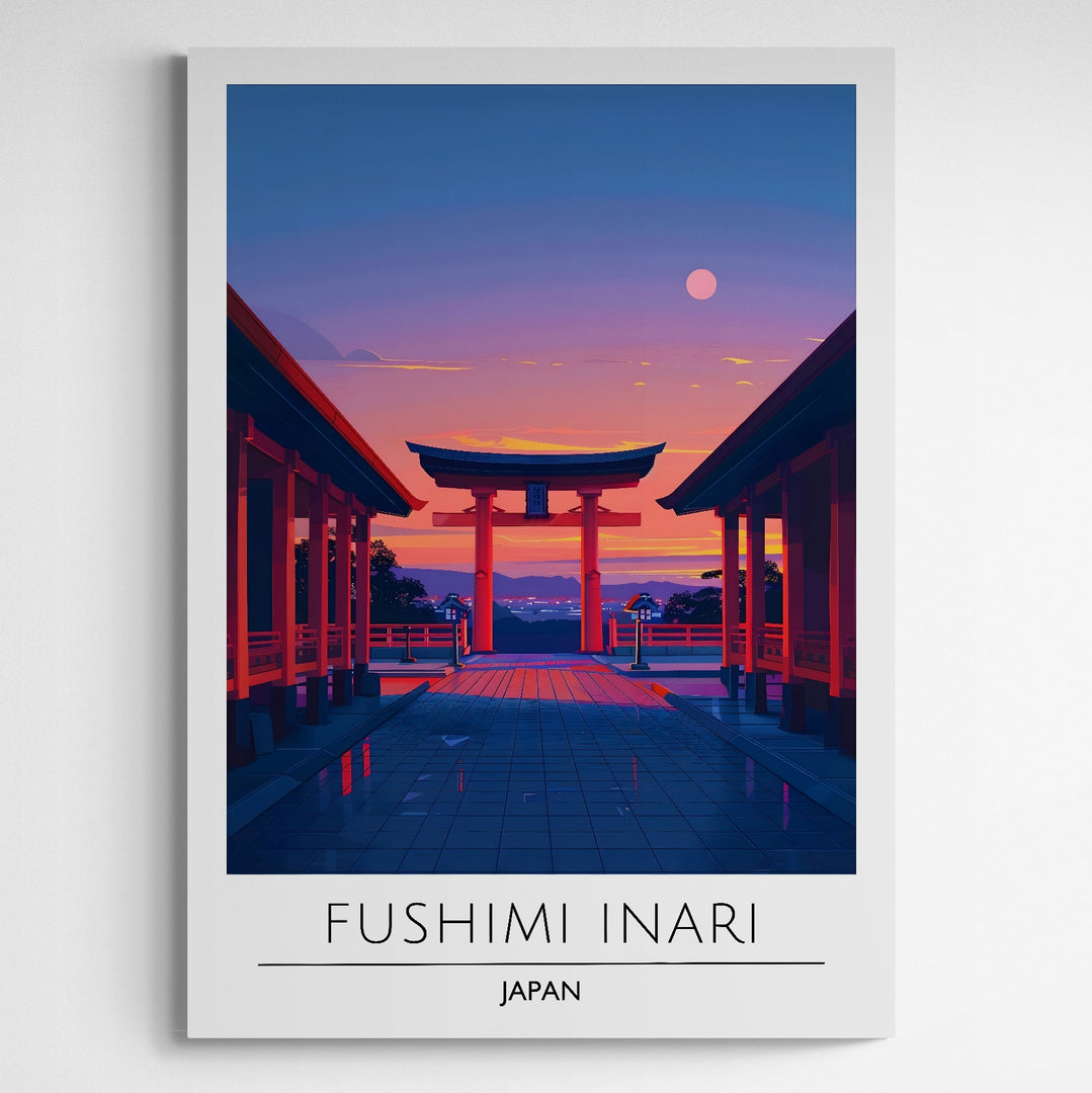 Affiche décorative Fushimi Inari la nuit