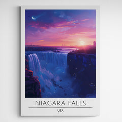Affiche décorative Les chutes du Niagara la nuit