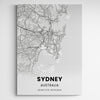 Affiche carte de Sydney