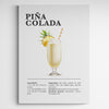 Affiche décorative cocktail Pina Colada