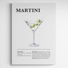 Affiche décorative cocktail Martini