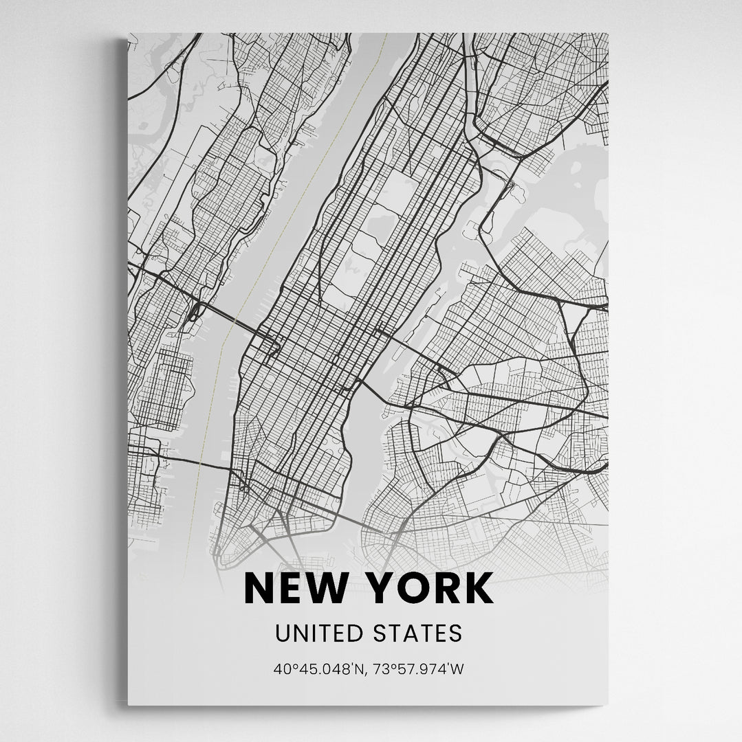 Affiche carte de New York