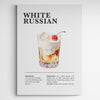 Affiche décorative cocktail White Russian